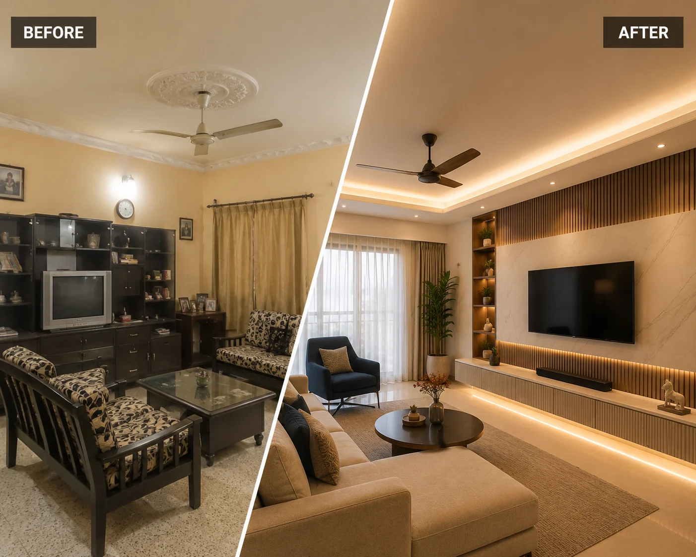 Before and After: 3BHK Transformation in T. Nagar, Chennai
