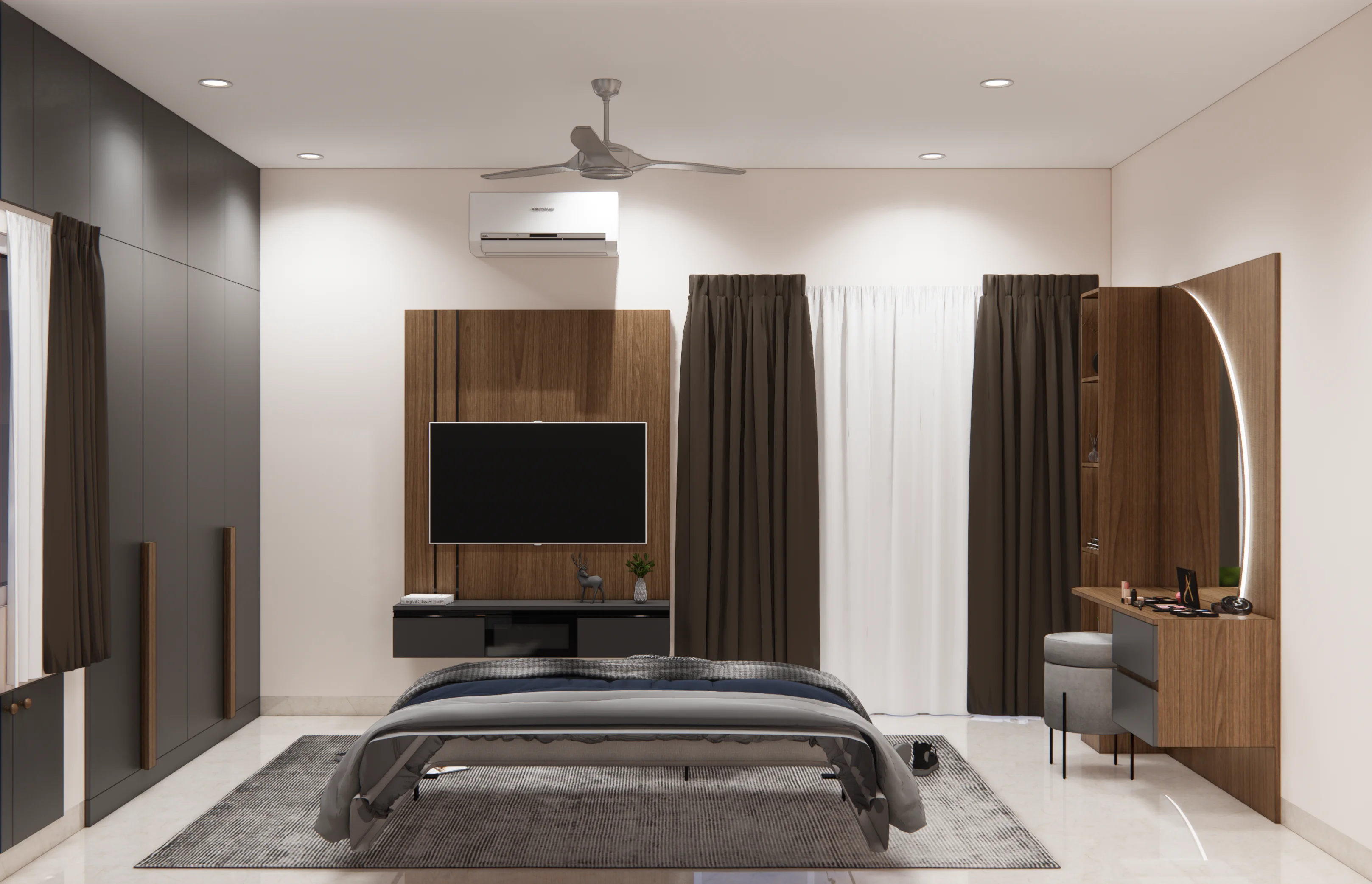 Warm home interior by HomeOne Interiors Chennai