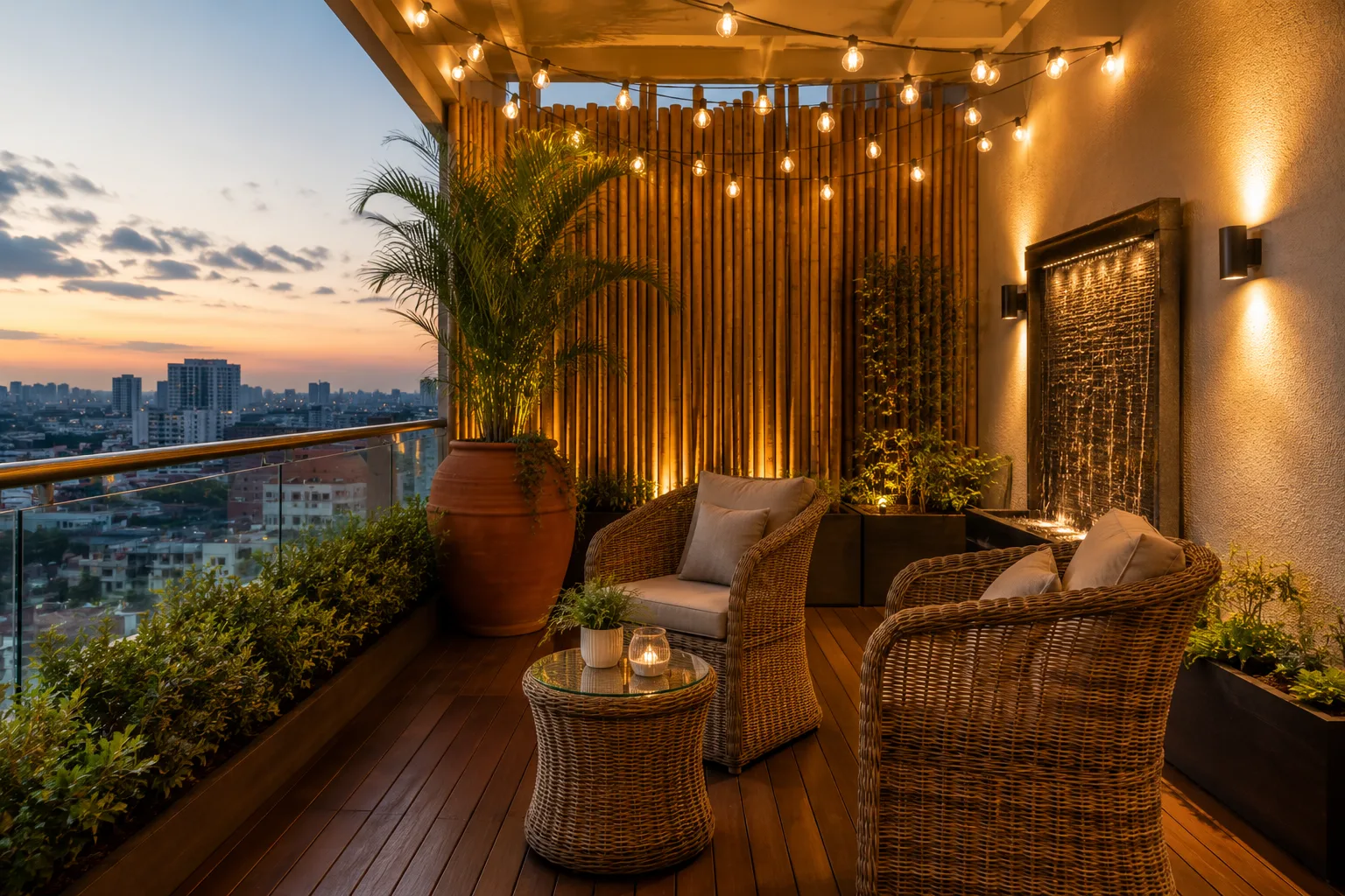Villa terrace and garden interior design Chennai