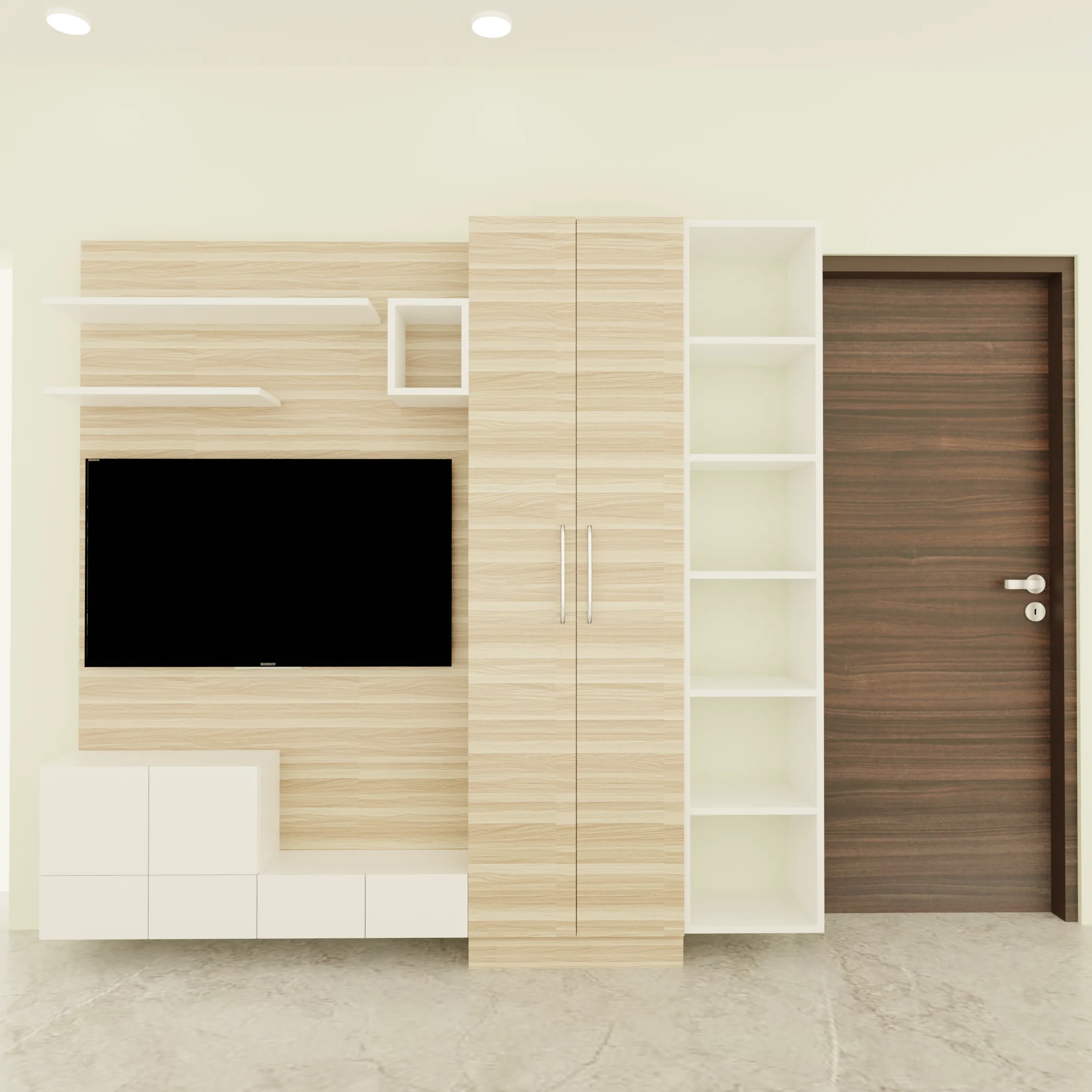 Bedroom with walk-in wardrobe design Chennai