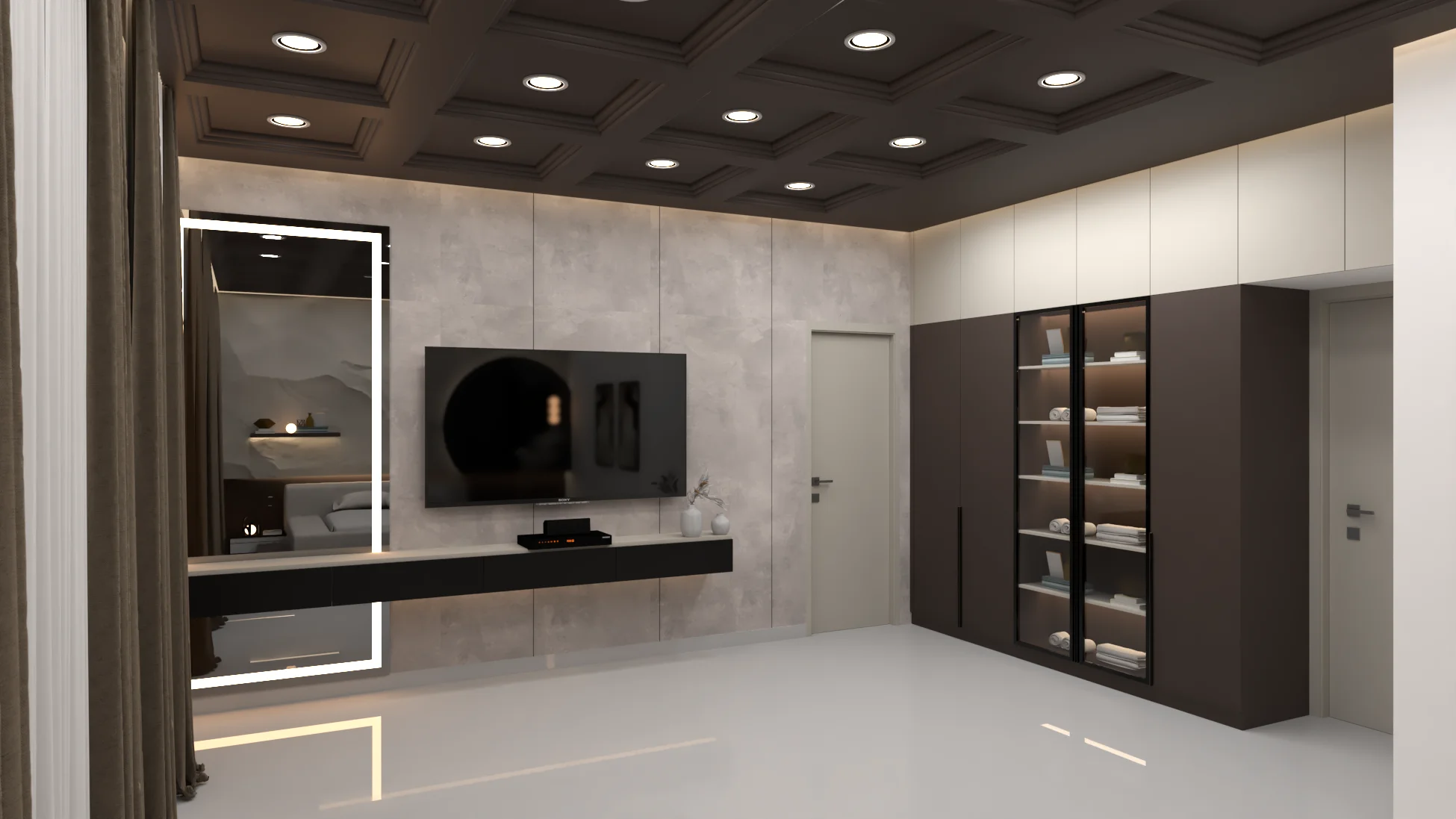 4BHK apartment master bedroom luxury interior, Anna Nagar Chennai