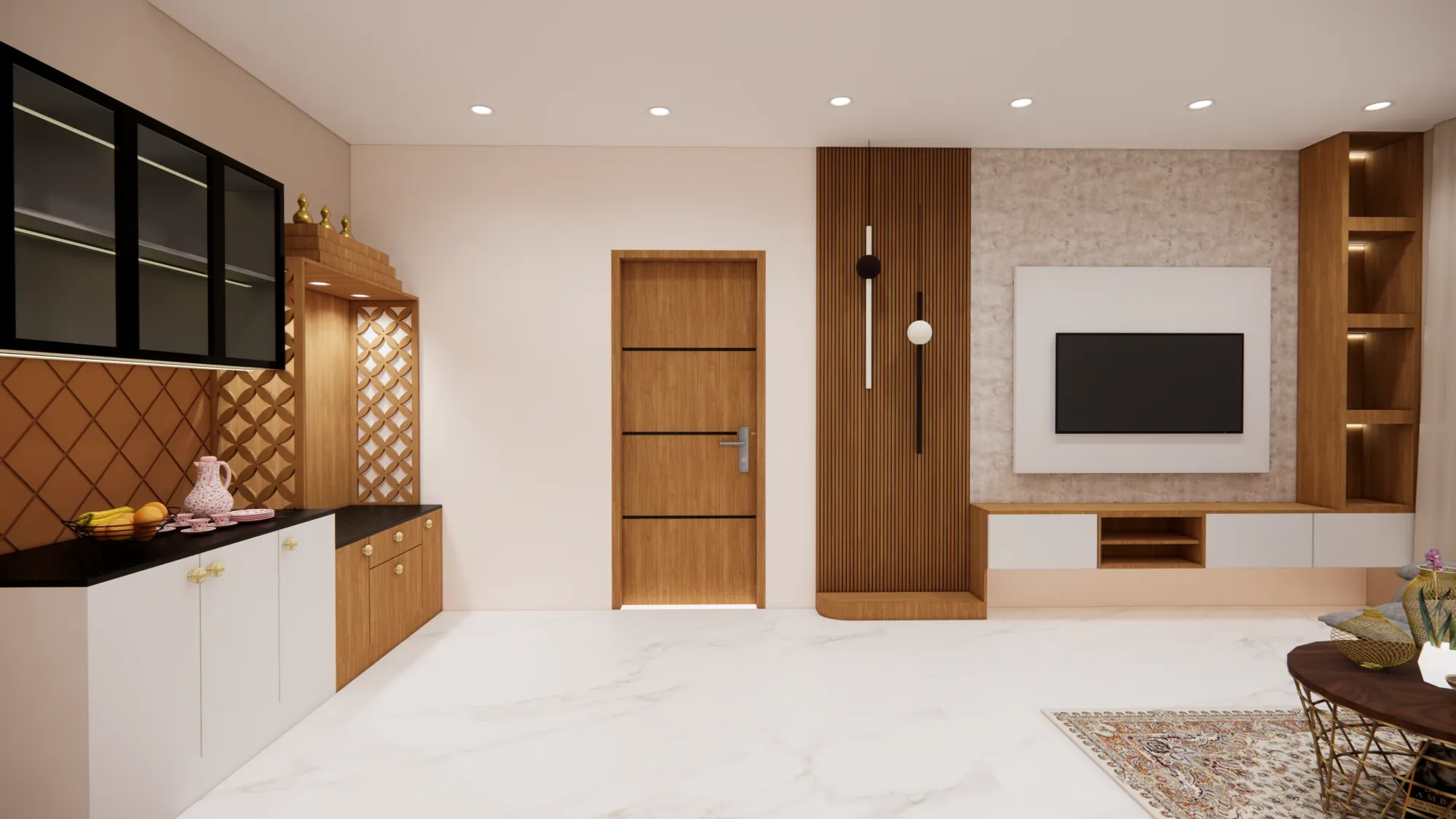 Premium 3BHK interior in T. Nagar by HomeOne