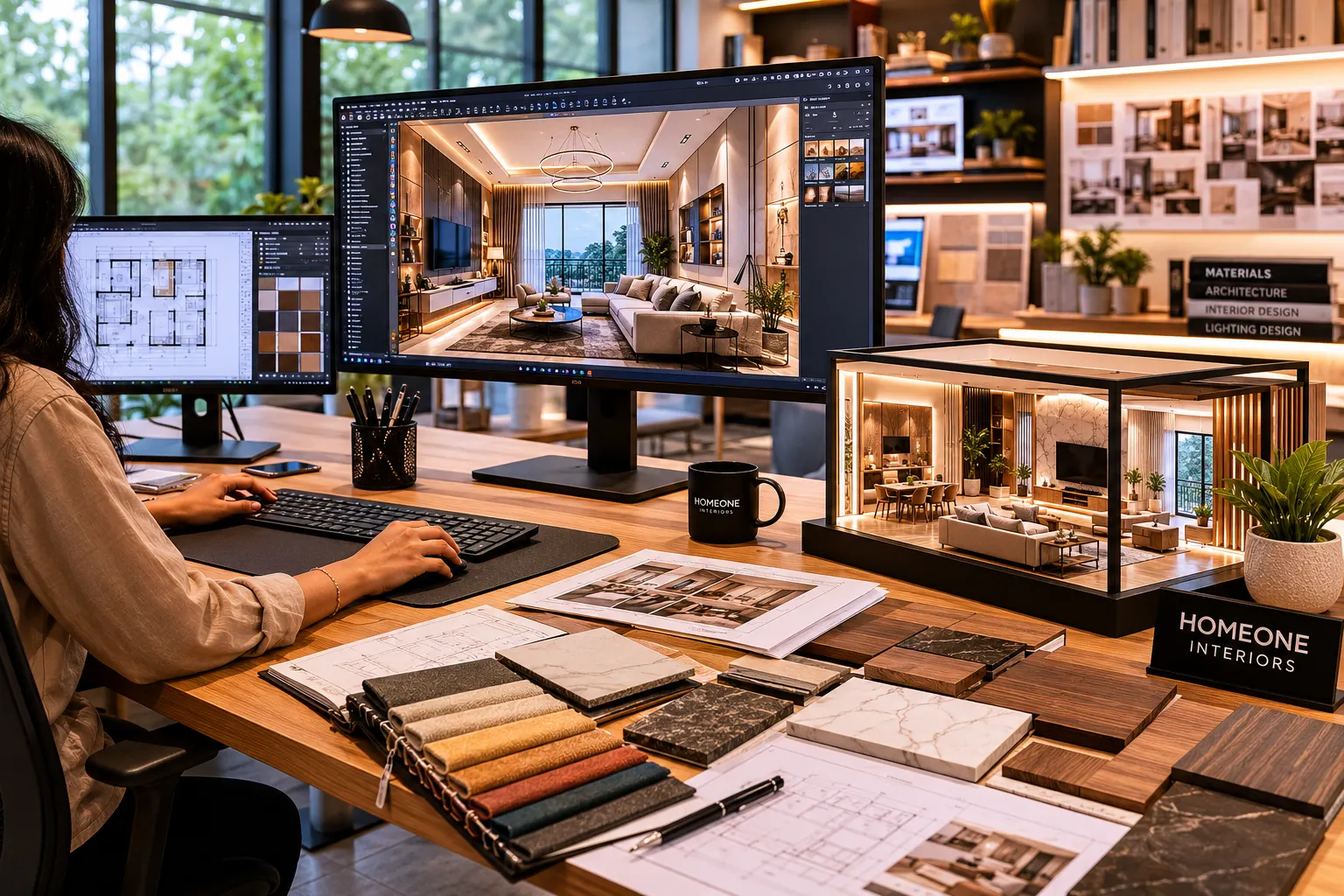 Office interior design project by HomeOne firm Chennai