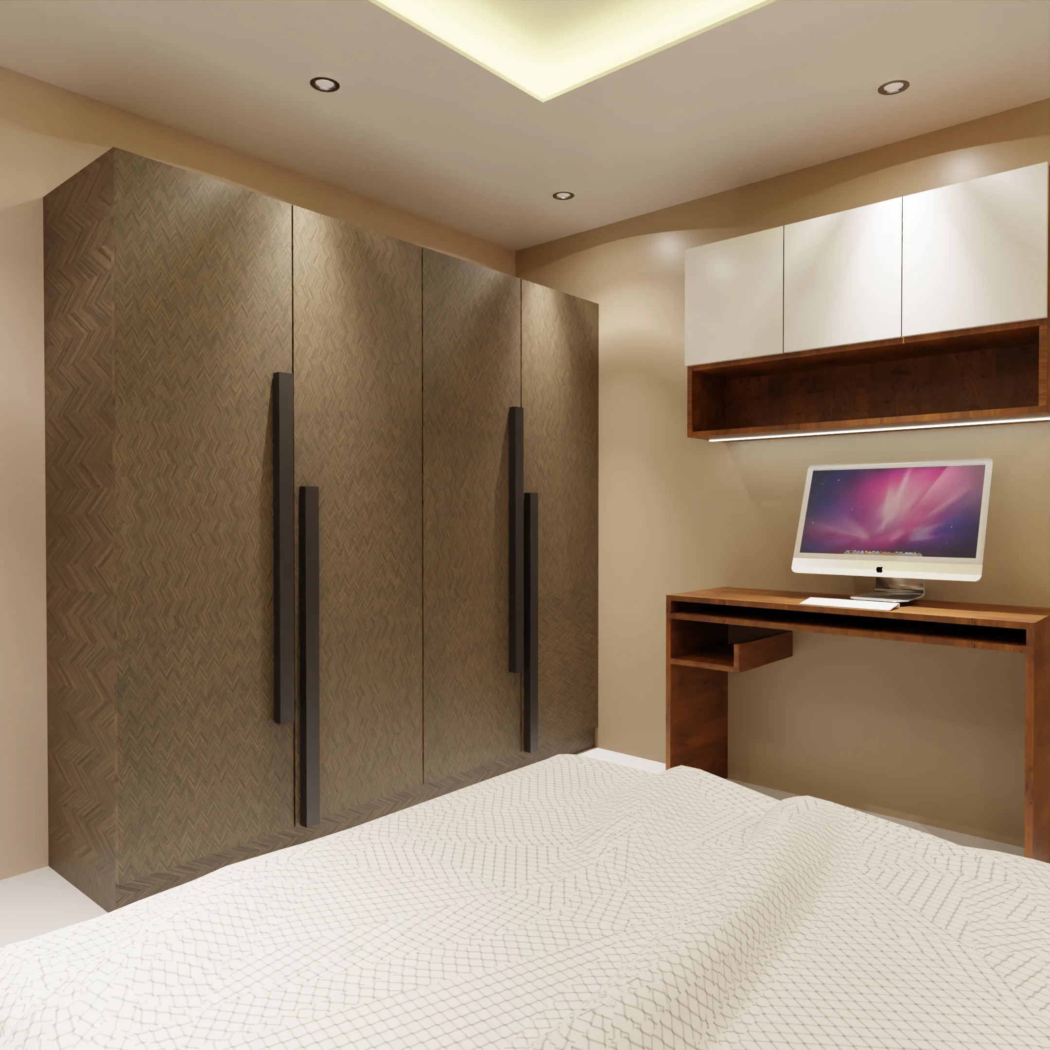 Hinged wardrobe design by HomeOne Chennai