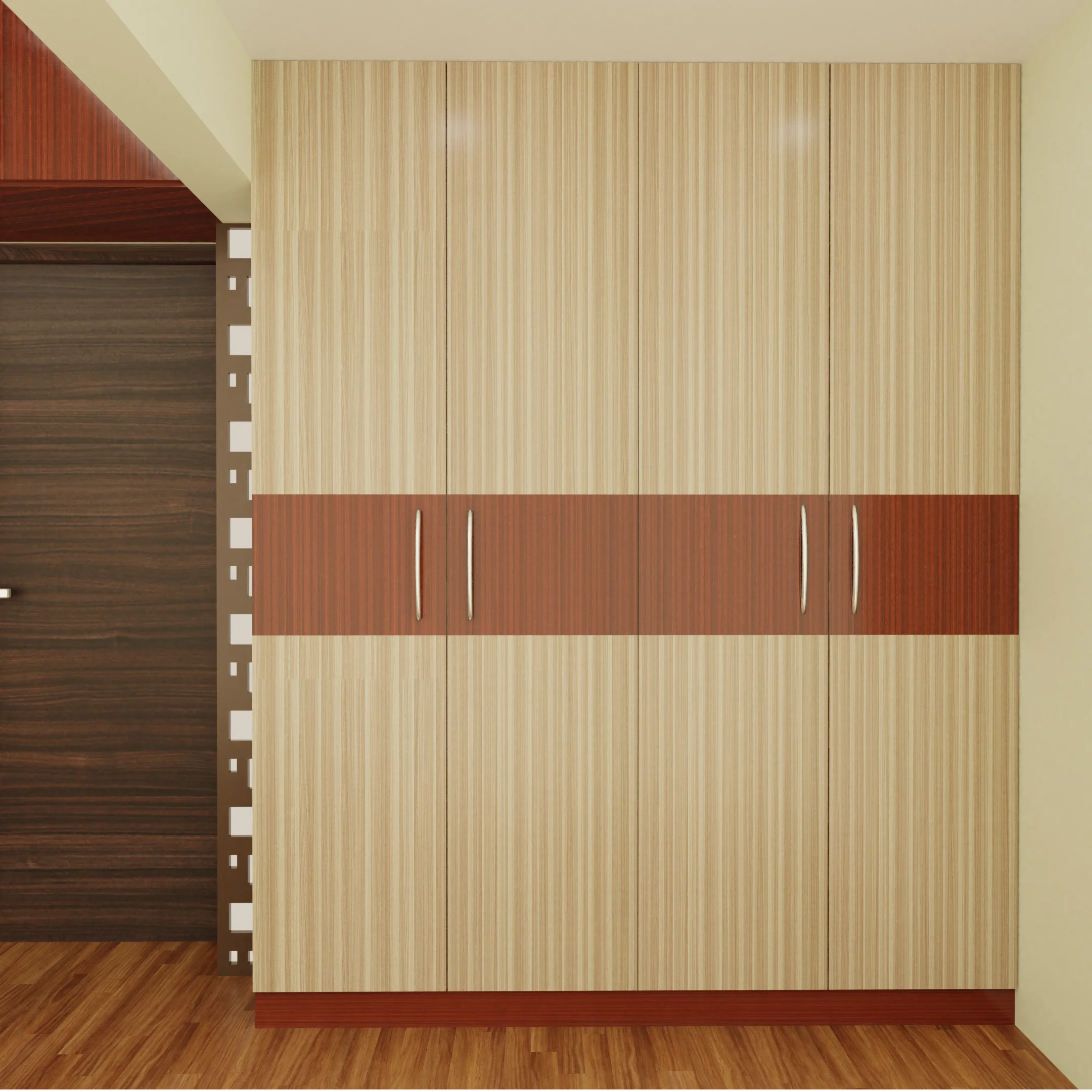 Walk-in wardrobe suite design by HomeOne Chennai